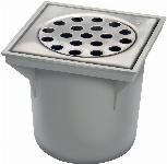 van den Berg ABS vloerput met uitneembare emmer  200x200mm onderuitloop = 75mm waterslot = 50mm 402