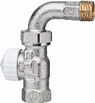 Heimeier V-Exact II voorinstelbare thermostatische radiatorkraan 1/2" Recht met bocht. T.b.v. M30 kop