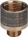 Viega rechte koppeling, neusstuk 1/2" x 3/8" brons (binnendraad x buitendraad)