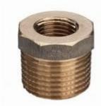 Viega rechte koppeling, verloopring 1/2" x 1/4" brons (buitendraad x binnendraad)