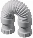 Walraven McAlpine, sifonbuis, PP, recht, flexibel, lengte 30mm, diameter 40mm, klem x klem, wit