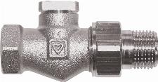 Herz voetventiel, messing, 3/8" (10), recht, staartstuk/binnendraad, vernikkeld, bediening: binnenzeskant