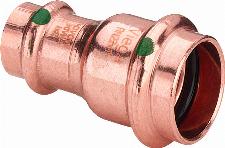 Viega Profipress rechte koppeling, verloopsok, 15mm x 12mm, koper (pers x pers) 325770