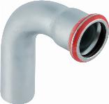 Geberit Mapress bocht, 90 graden, 1-delig, C-staal, met CIIR afdichtring, 28mm x 28mm (schuifeind x persmof) 20305