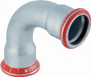 Geberit Mapress bocht 90 graden 1-delig C-staal met CIIR afdichtring 15mm x 15mm (persmof x persmof) 20102