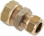 Bonfix Knelfitting messing rechte koppeling verloop sok 22 x 15mm (knel x knel) 82533