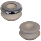 De Beer urinoirmanchet (inwendig, ��n lip, TPE) type 81R met rozet voor aanvoerpijp 18 mm