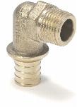 Rehau Rautitan LX fitting messing, knie overgang Haaks 16mm x 1/2"" (schuif x buitendraad)