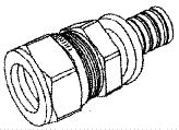 Rehau Rautitan LX+Gfitting messing knelovergang 20 x 15mm (schuif x knel) 13141091001