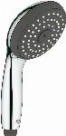 Grohe Vitalio Start handdouche 100mm, 3 straalsoorten, antikalksysteem, doucheslang, kunststof, chroom