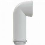 Wisa Closetafvoerbocht, nummer 303E, 90� graden, 1-delig, spie, 110 en 110mm aansluitdiameter, 235mm lengte, kunststof, wit