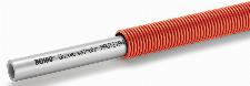 Rehau Rautitan Stabil meerlagenbuis glad, Ø16.2x2.6mm, 3 lagen, aluminium, PE, flexibel, buis grijs, 100m, rode mantel