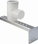 Ubbink enkelwandig rookgas, bocht, kunststof, steekeind 80mm, mof 95mm met deksel 0718054