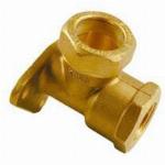 Solar muurplaat, knelfitting, 1/2" x 15mm (binnendraad x knel), messing, onbehandeld