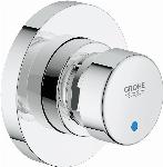 Grohe Euroeco Cosmopolitan T inbouw douchekraan zelfsluitend 1/2" blauw/rood chroom 36268000