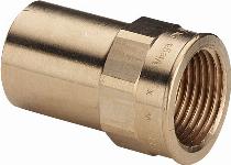 Viega Profipress rechte koppeling, insteekkoppeling, 22mm x 1/2", koper (insteek x binnendraad)
