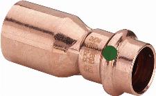 Viega Profipress rechte koppeling, insteekverloop, 15mm x 12mm, koper (insteek x pers)