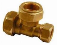 Solar Knelfitting, messing, T-koppeling 22x22x15mm knel (knel x knel x knel)