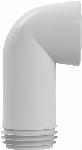 Wisa Closetafvoerbocht, nummer 303C, 90� graden, 1-delig, 100/110mm uitwendige aansluitdiameter, 180mm lengte, kunststof, wit