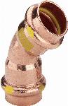 Viega Profipress bocht koppeling, 45gr, 22mm x 22mm, koper, gas (pers x pers)