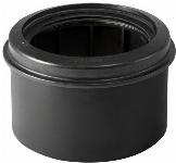 Geberit PE insteekverloop 90/110. Met stootrand en rubber EPDM afdichting. Kleur: zwart.