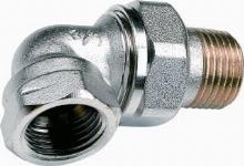 Comap 3-delige radiator koppeling 1/2" haaks vernikkeld 490204