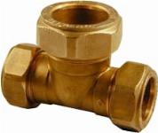Solar Knelfitting, messing, T-koppeling 12x15x12mm knel (knel x knel x knel)