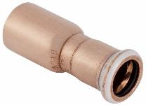 Geberit Mapress, Verloopsok, recht, 1-delig, koper, met CIIR afdichtring, 28mm x 22mm (schuifeind x persmof)