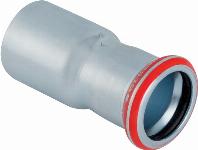 Geberit Mapress, Verloopsok, recht, 1-delig, C-staal, met CIIR afdichtring, 76,1mm x 54mm (schuifeind x persmof)