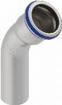 Geberit Mapress, Bocht, 45 graden, 1-delig, RVS 316, met CIIR afdichtring, 22mm x 22mm (schuifeind x persmof)