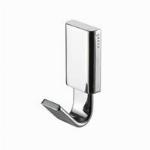 Geesa Aim handdoekhaak met 1 haak messing verchroomd hxdxl 77x40x30mm kleur chroom 918413-02