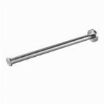 Geesa Nemox Stainless Steel handdoekhouder, houder vast, rvs, 1 stang, ronde rozet, hxdxl 50x381x50mm, kleur rvs