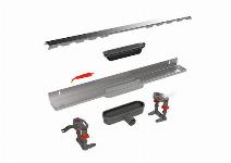 Easy Drain Compact RVS douchegoot 80 cm met dryphon en zero rooster 80x46x65cm EDCOM30ZWDRY-800