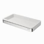 Geesa Frame Planchet met witte inzet plat staf verchroomd messing 210x25x108mm (HxBxD) 91880202