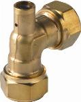VSH Super kniekoppeling 90� met ontluchter messing 15x15mm knel 0863907