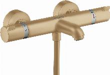 Hansgrohe Ecostat Comfort badthermostaat m.omstel m. koppelingen HOH=15cm brushed bronze 13114140