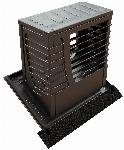 Ubbink Decorio luchtwarmtepompbehuizin universeel tot 7,5kW 30-55 graden donkergrijs 0715102