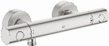 Grohe Grohtherm 1000 Cosmopolitan M douchethermostaat z. omstel m. koppelingen HOH=15cm EcoJoy en volumegreep m. ecobutton supersteel 34065DC2