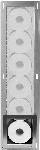 Looox Closed RVS inbouw reserverolhouder voor 6 rollen RVS CL1