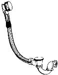 Viega Simplex badwaste met kabelbediening en sifon model 6168 106447
