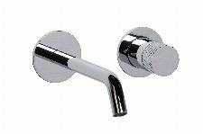 Blue Label Brondby Facet wastafelkraan wand 18cm cold start incl. inbouwdeel chroom FK-0322K-CP