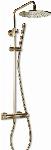 Blue Label Brondby Facet regendouche in hoogte verstelbaar, douchethermostaat, hoofddouche 25 cm goud FK-8075/SK-BB