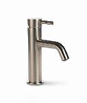 Blue Label Brondby XL wastafelkraan cold start z. waste geborsteld nikkel FK-0321XL-BN