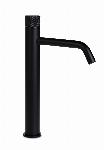 Blue Label Brondby Facet wastafelkraan high rise cold start, gekartelde greep, mat zwart FK-0326K-MB