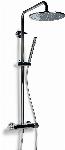 Blue Label Brondby Facet regendouche in hoogte verstelbaar, douchethermostaat, messing hoofddouche 25 cm chroom FK-8075/SK-CP