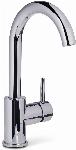 Blue Label Brondby XL wastafelkraan C-uitloop cold start chroom FK-0329XL-CP
