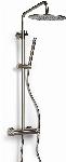 Blue Label Brondby Facet regendouche in hoogte verstelbaar, douchethermostaat, messing hoofddouche 25 cm nikkel FK-8075/SK-BN