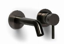 Blue Label Brondby XL wastafelkraan wand 18cm cold start incl. inbouwdeel, gun metal