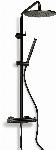 Blue Label Brondby Facet regendouche in hoogte verstelbaar, douchethermostaat, messing hoofddouche 25 cm gun metal FK-8075/SK-GM