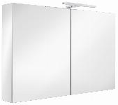 Sanijura Ice Box, spiegelkast, met LED verlichting, spiegel dubbelzijdig, infrarood, 2x deur, greeploos, 800 x 141mm,